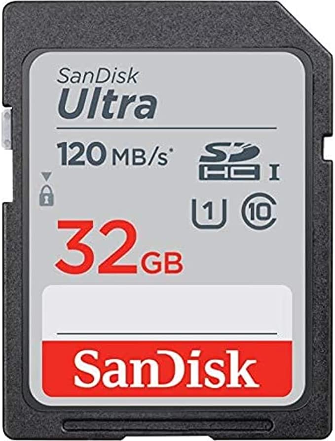 SanDisk Tarjeta de memoria Ultra SDHC UHS-I de 32 GB - 120 MB/s, C10, U1, Full HD, tarjeta SD - SDSDUN4-032G-GN6IN